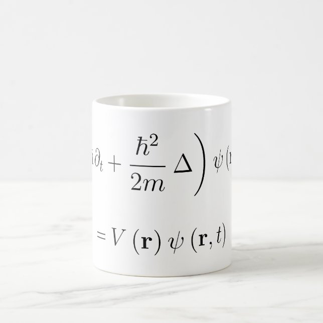 Mug Équation d'ondes de Schrodinger (Centre)