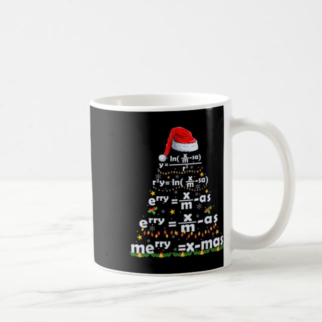 Mug Équation Math Joyeux X mas Funny Enseignant Math C (Droite)