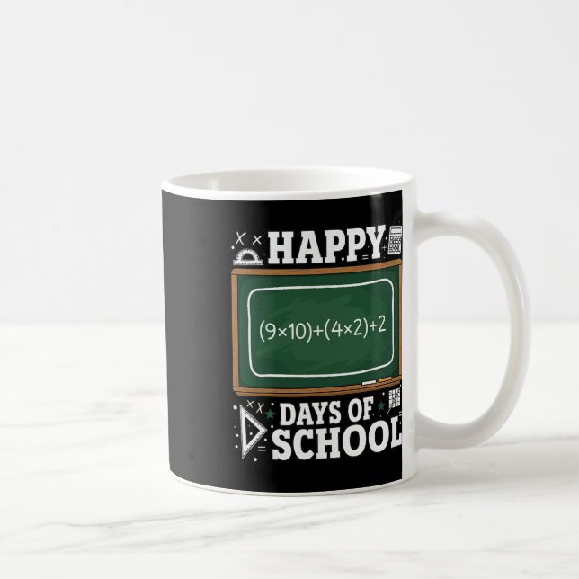 Mug Équation mathématique drôle Joyeux 100 jours d'éco (Droite)