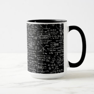 Mug Équations de physique sur //noir