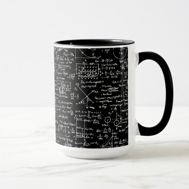 Mug Équations de physique sur //noir (Droite)