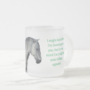 Mug équestre avec Cheval blanc pour l'amoureux du
