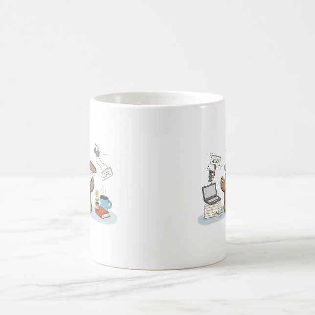 Mug Équilibre vie professionnelle et personnelle | Fou (Centre)