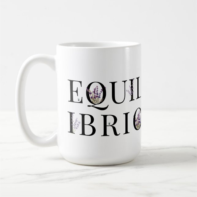 Mug Equilibrio (con fiori viola ; Italiano) (Gauche)