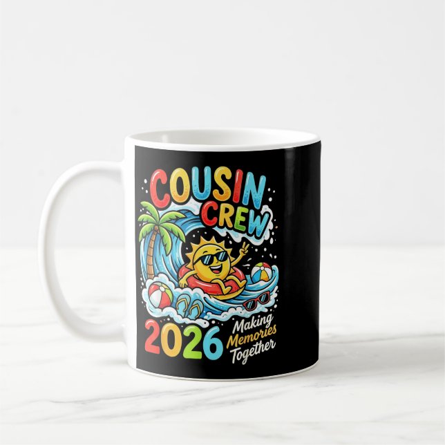 Mug Équipage de cousins 2026 Vacances Souvenirs d'été  (Gauche)