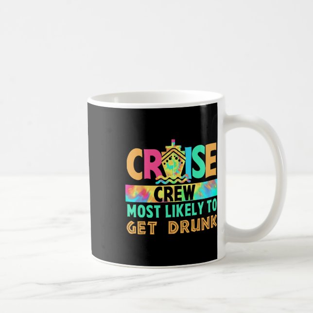 Mug Équipage de croisière de vacances Tie Dye le plus  (Droite)