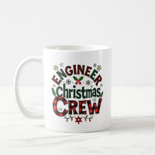 Mug Équipage de Noël de l'ingénieur personnalisé