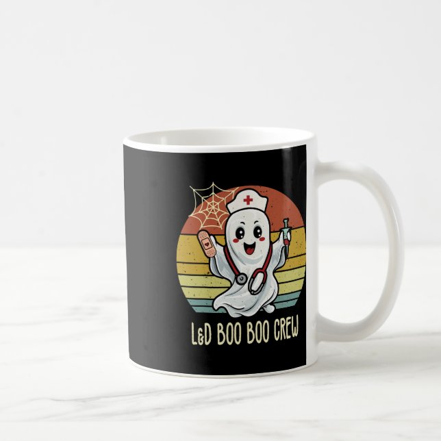 Mug Équipage D'Infirmière Terrestre Boo Halloween Trav (Droite)