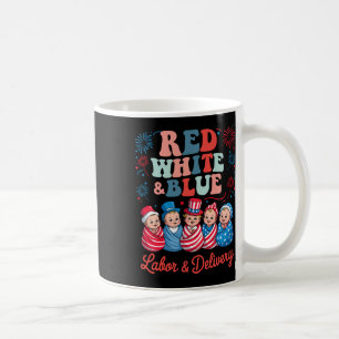 Mug Équipage d'infirmières en oncologie rouge blanc et
