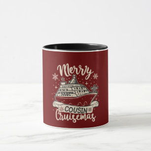 Mug Équipage drôle de cousin joyeux de Croisièmas de N