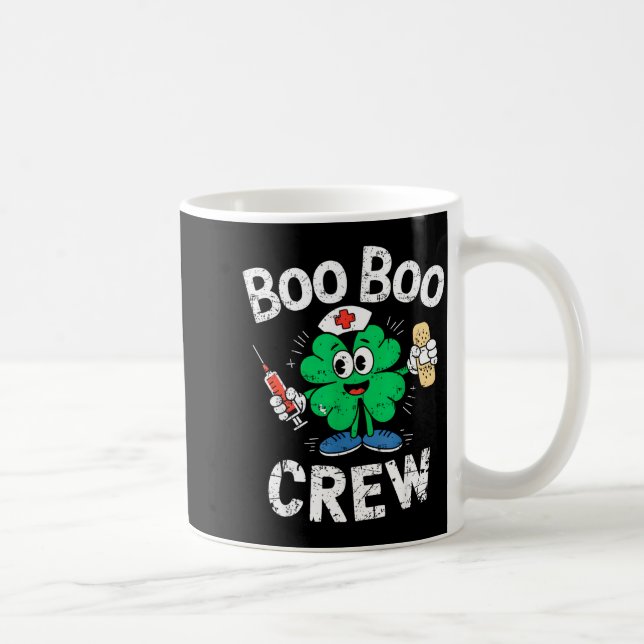 Mug Équipe Boo Boo Saint-Patrick Nurse Haut de scrub S (Droite)