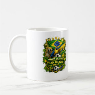 Mug Équipe Brésil 2026 Jaguar & Ara Football Fan 