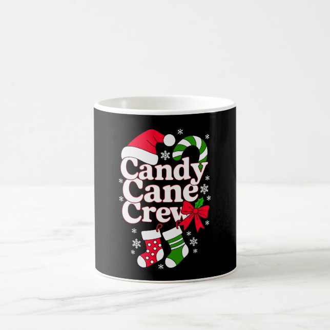 Mug Équipe Candy Cane Noël Chapeau de Père Noël Flocon (Centre)