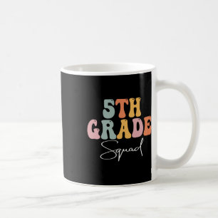Mug Équipe de 5e année Rétro Groovy Femmes Heureux Pre