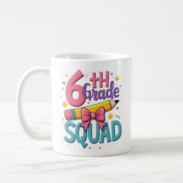 Mug Équipe de 6e année Retour à l'école (Gauche)