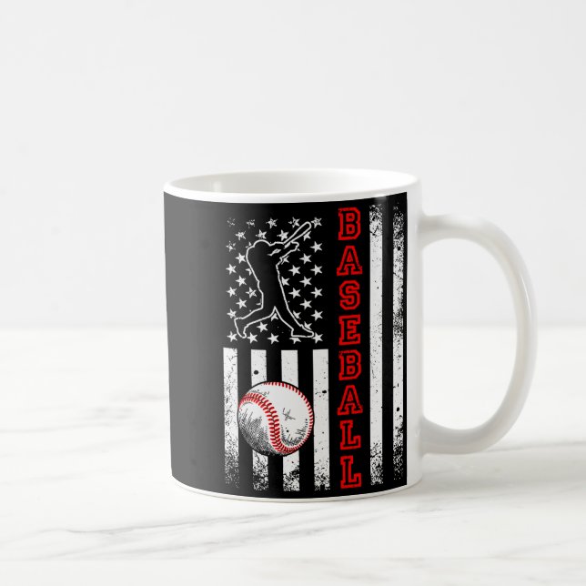 Mug Équipe de baseball drapeau américain T-shirt de ba (Droite)