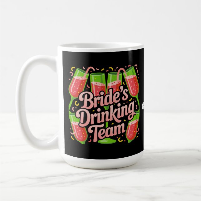 Mug Équipe de boisson de la mariée Design pour enterre (Gauche)