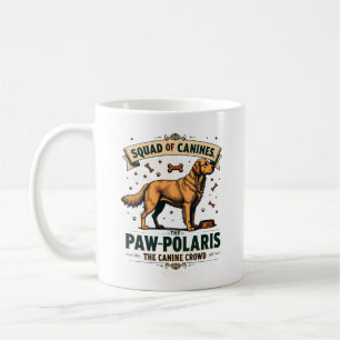 Mug Équipe de canins graphique vintage de jeu de mots 