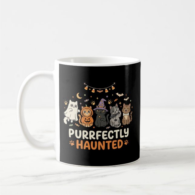 Mug Équipe de chat hanté d'Halloween (Gauche)