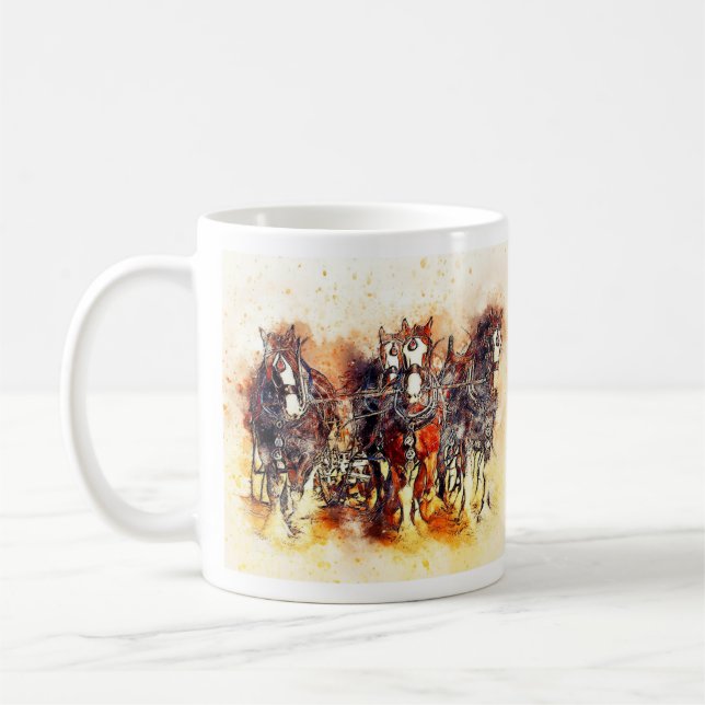 Mug Équipe de cheval (Gauche)