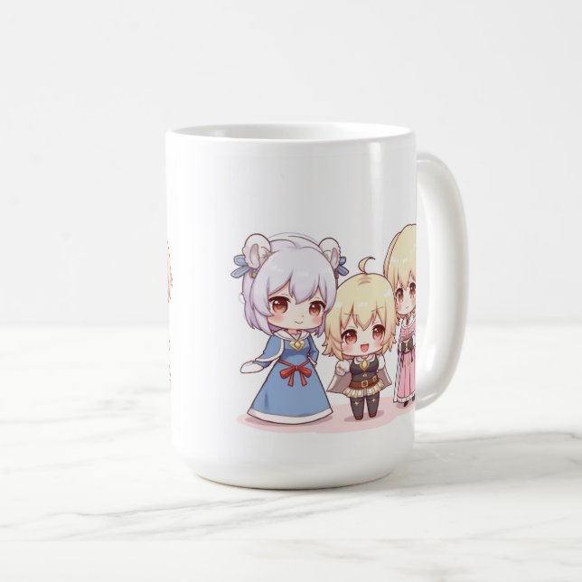 Mug Équipe de cosplay chibi mignonne (Devant droit)