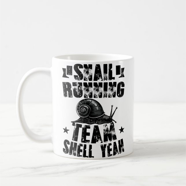 Mug Équipe de course d'escargot Drôle de sarcasme Cour (Gauche)