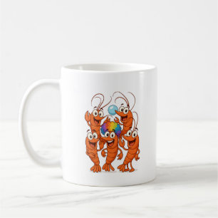 Mug Équipe de crevettes ambiance plage
