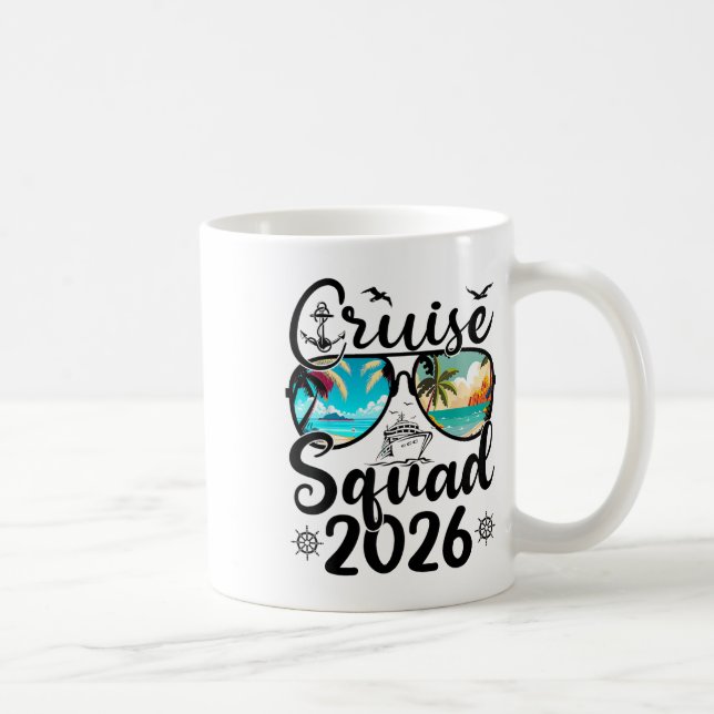 Mug Équipe de croisière 2026 Vacances d'été Famille  (Droite)