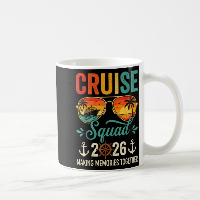 Mug Équipe de croisière 2026 vacances d'été famille as (Droite)