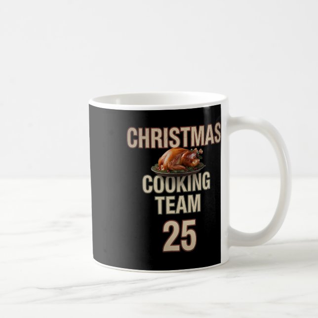 Mug Équipe de cuisine de Noël - Vacances Père Noël  (Droite)