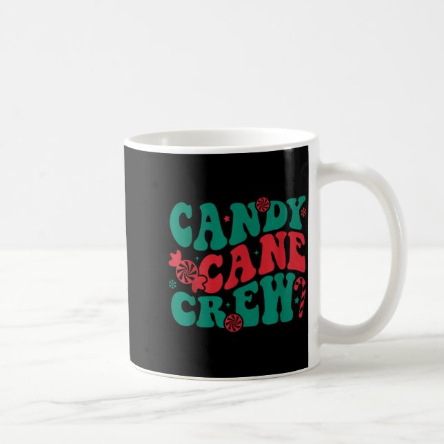 Mug Équipe de famille assortie Groovy Candy Cane Crew (Droite)