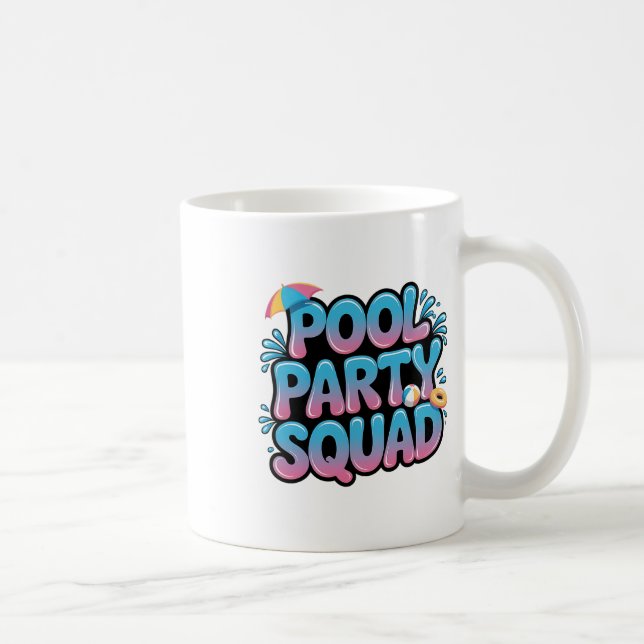 Mug Équipe de fête au bord de la piscine Croisière d'a (Droite)