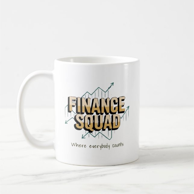 Mug Équipe de finance drôle Personnalisée (Gauche)