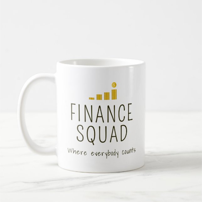 Mug Équipe de finance personnalisée (Gauche)