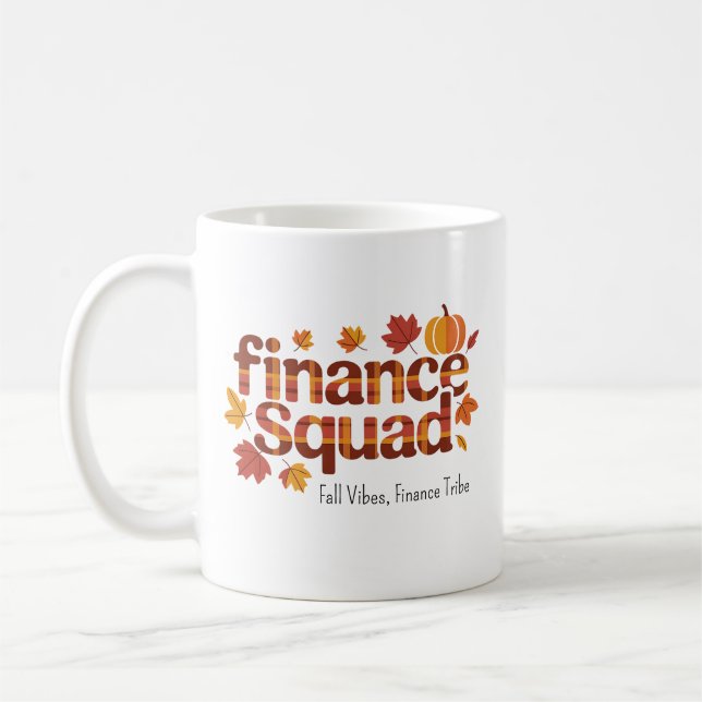 Mug Équipe de finance personnalisée - Typographie d'au (Gauche)