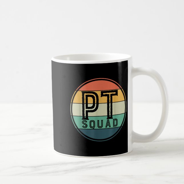 Mug Équipe de kinésithérapie rétro Pt Squad  (Droite)