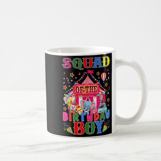 Mug Équipe De L'Anniversaire Boy Circus Carnival Thème (Droite)