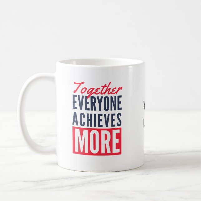 Mug Équipe de logo d'entreprise personnalisé Bureau mo (Gauche)