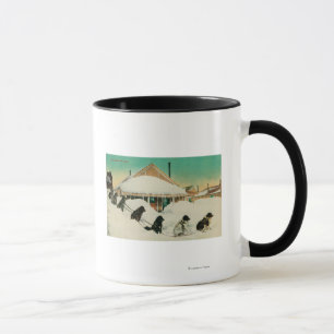 Mug Équipe de luge tirée par des chiens de l'Alaska 