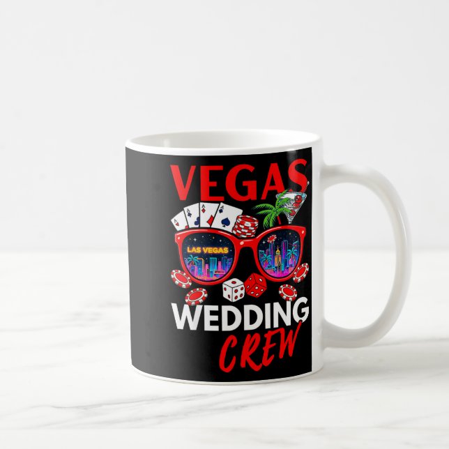 Mug Équipe de mariage drôle à Vegas 2026 enterrement d (Droite)
