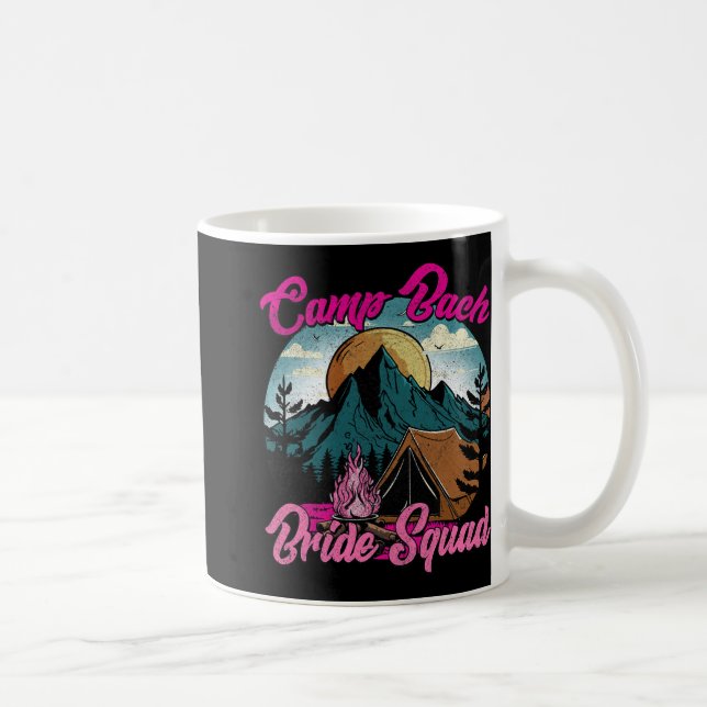 Mug Équipe de mariée camping rétro camp de fête de bac (Droite)