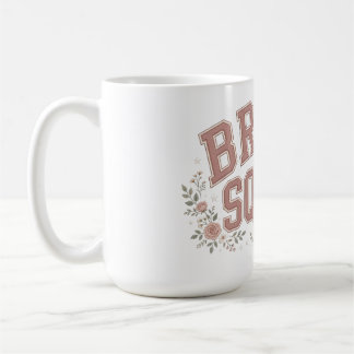 Mug Équipe de mariée Design rétro collégial de la fête