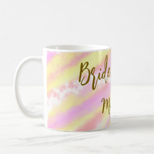 Mug Équipe de mariée rose pastel doré pailleté