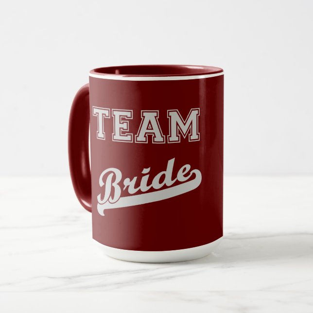 Mug Équipe de mariée stylée cool (Devant gauche)