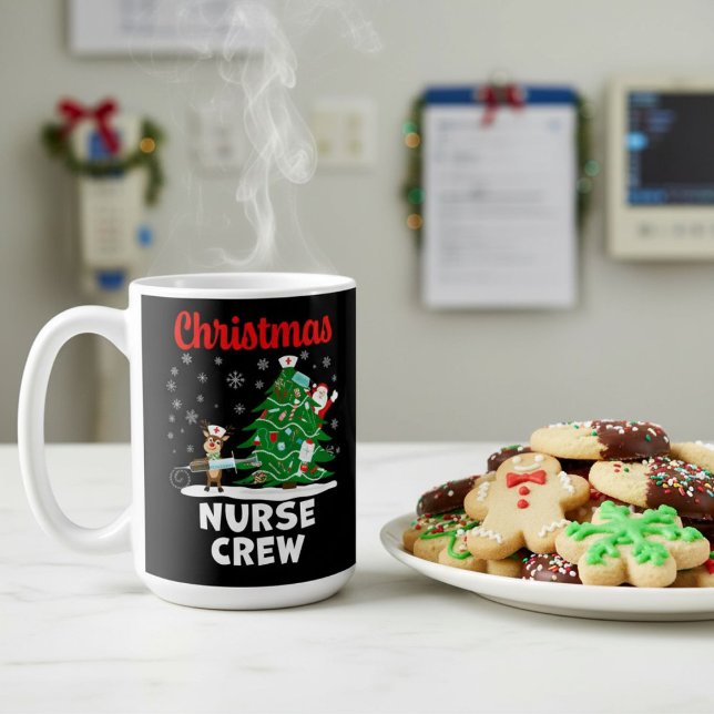 Mug Équipe de Noël des infirmières avec le Père Noël e (Créateur téléchargé)