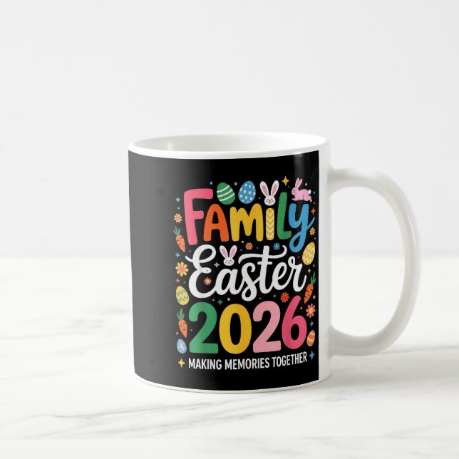 Mug Équipe de Pâques familiale 2026 Squad Cute Bunny H (Droite)