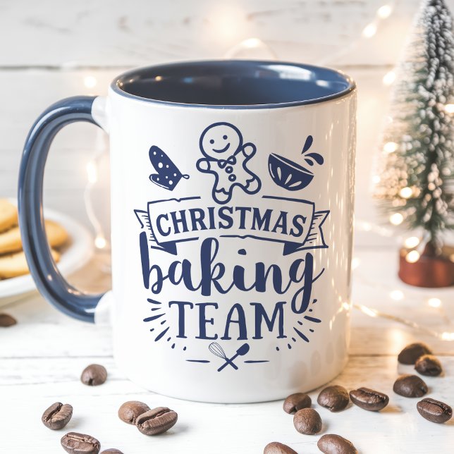 Mug Équipe de pâtisserie de Noël Cuisine Marine Blue H (Créateur téléchargé)