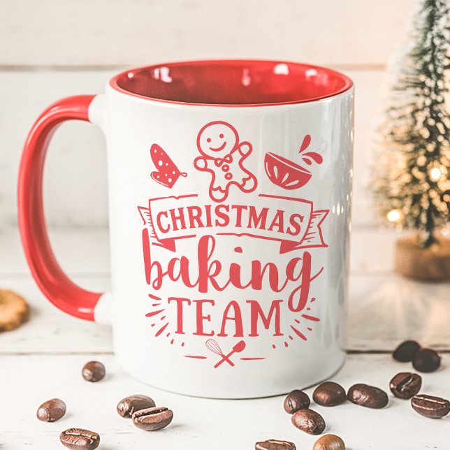 Mug Équipe de pâtisserie de Noël Cute Red Holiday (Créateur téléchargé)