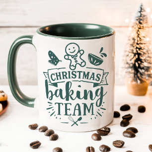 Mug Équipe de pâtisserie de Noël Mignonne Verte de Fêt