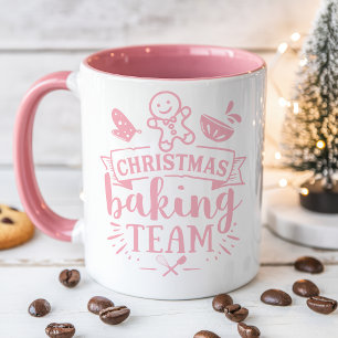 Mug Équipe de pâtisserie de Noël Rose tendre Fêtes